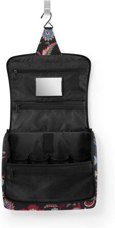 Практична сумка для туалетного приладдя з гачком, водовідштовхувальний матеріал (Paisley Black)