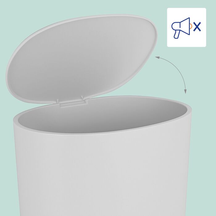 Відро для сміття Relaxdays з м'яким закриттям, 7 л