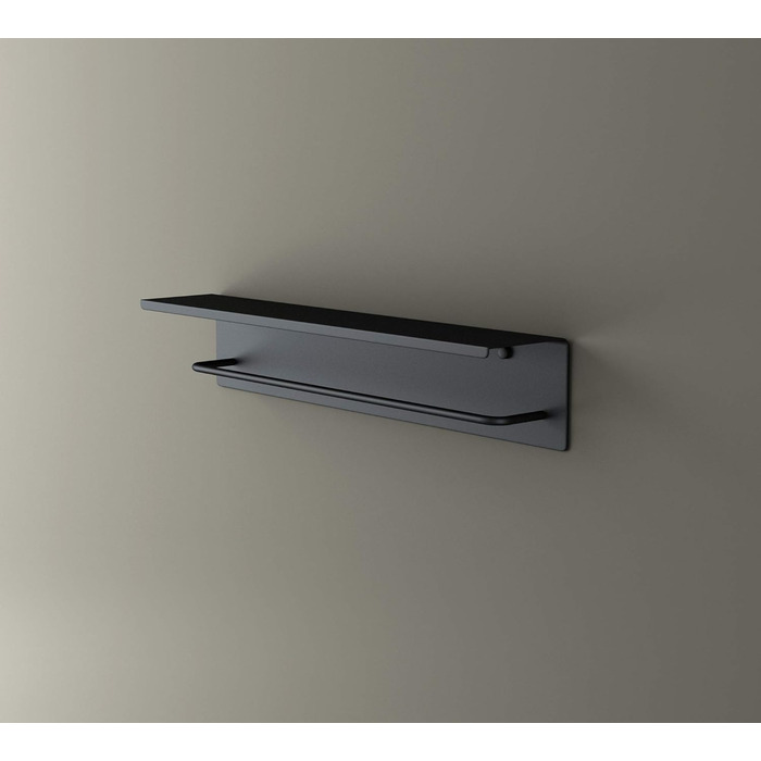 Поличка для душу чорна матова для ванної кімнати з нержавіючої сталі полиця для зберігання настінне кріплення (рушникосушка)