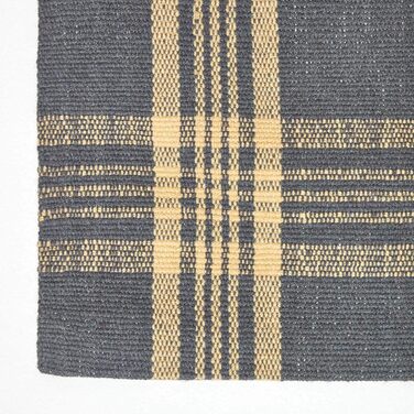 Домашній килимок бігунок Walker з традиційним шотландським візерунком тартан, нековзний вовняний килимок тартан (120 x 170 см, сіро-жовтий)