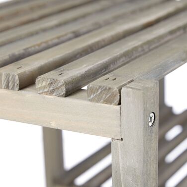 Стелаж для квітів Relaxdays сірого кольору з дерева