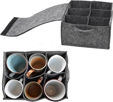 Тримач для чашок з фетру MeYuxg - підставка для келихів для напоїв для кемпінгу-28x21 11 тримач для келихів Аксесуари для кемпінгу тримач для келихів для вина Система розміщення кемперів караван для зберігання посуду караван