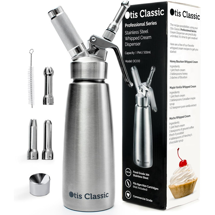 Дозатор для збивання вершків з нержавіючої сталі - Cream Whipper Otis Classic - 1 Pint