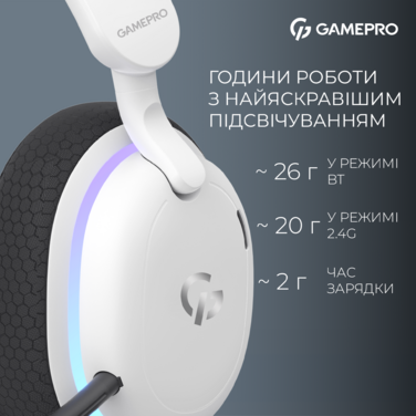 Бездротова ігрова гарнітура GamePro Asgard Bragi (HSW250W)