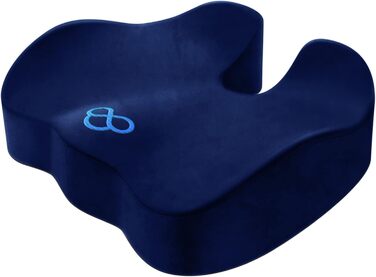 Подушка для сидіння BlissTrends з Memory Foam, 13.2 см товщиною, для офісного крісла, авто, літака, зняття болю в попереку, куприку, ішіасу, для тривалого сидіння, блакитна