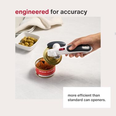 Відкривачка для банок Zyliss Lock N' Lift з підйомником кришки та магнітом, біла