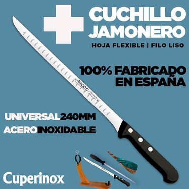 Набір для нарізки шинки CUPERINOX: професійний набір з 5 предметів (шинкарський тримач, ніж, точилка, кришка)