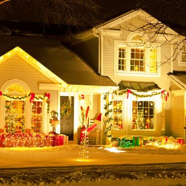 Льохтерна LED 100м з мідного дроту, 1000 LED, 8 режимів, IP44 (водостійка), з пульт та таймером, для прикраси на Різдво, в приміщенні та на вулиці, DIY, тепле біле світло