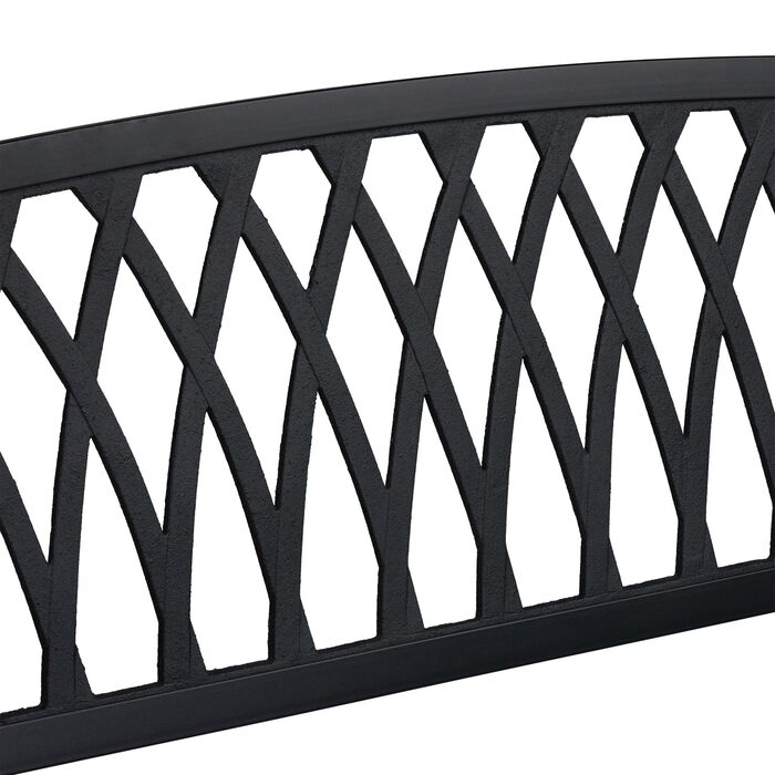 Relaxdays Чорна Садова Лавка