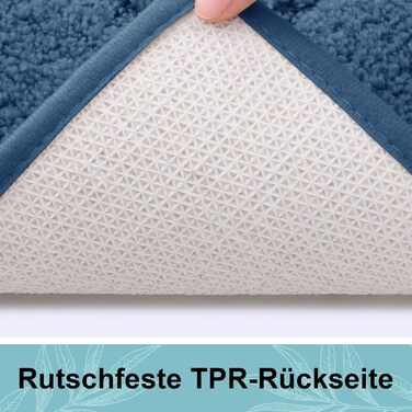 Килимок для ванної кімнати Homaxy з мікрофібри, антиковзний, 60x90 см, Marine Blau