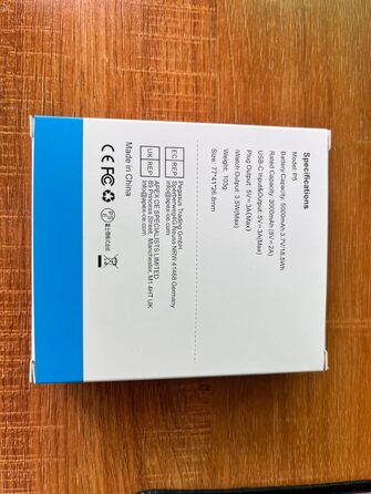 Для iPhone та iWatch, швидка зарядка, сумісний з iPhone 14/13/12/11/XR/X/8, 5000mAh