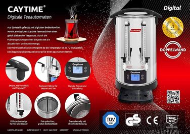 Цифровий чайник-самовар Teemaschine D6 з подвійними стінками, 6 літрів