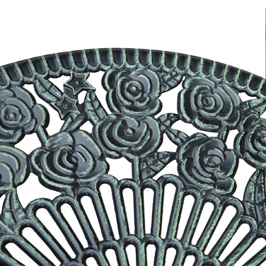 Набір садових меблів Bistroset на 2 особи: балконний набір з литого алюмінію, античний зелений