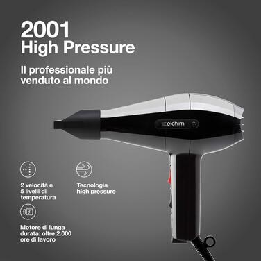 Elchim 2001 High Pressure - Професійний фен, Made in Italy, 2000W | Elchim