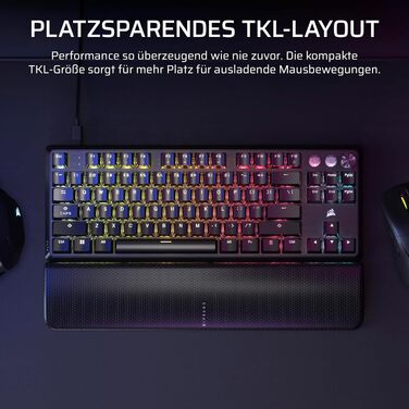 Ігрова механічна клавіатура Corsair K70 MAX RGB QWERTZ DE (Tenkeyless) - сіра