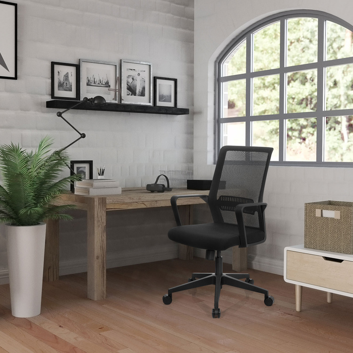 Офісне крісло / поворотне крісло PRESTON Mesh Black hjh ОФІС