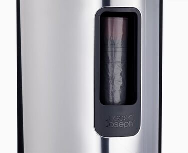 Сміттєвий бак Joseph Joseph EasyStore Luxe 5л з нержавіючої сталі з автоматичним закриттям кришки та змінним внутрішнім відром, для ванної, спальні, офісу