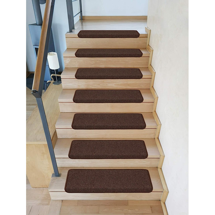 Килимки для сходів Kettelservice-Metzker прямокутні 15 шт 65х24 см кавово-коричневі