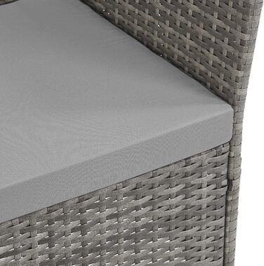 Садовий набір SVITA Dallas з поліротангу 4 предмети: 2 крісла, диван на 2 місця, стіл - Сірий