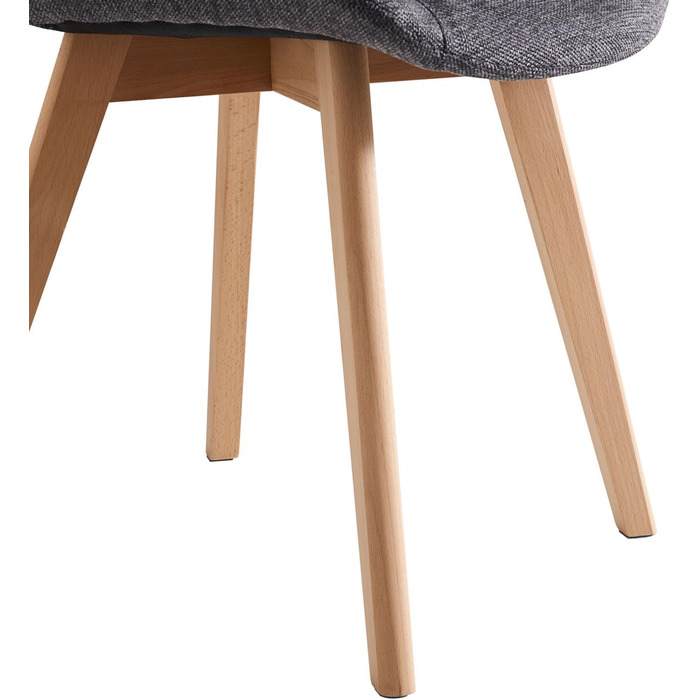 Стілець для їдальні B&D Home Tania (2 шт.) - оббивка Merlot, дизайн в стилі Skandi, для кухні, офісу, вітальні