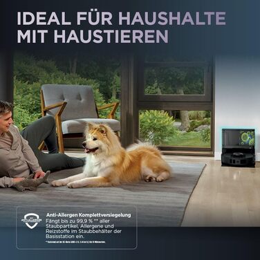 Робот-пилосос та миючий робот Shark PowerDetect RV2800ZEEU: 2-в-1, самостійне очищення, LiDAR, App-керування, чорний