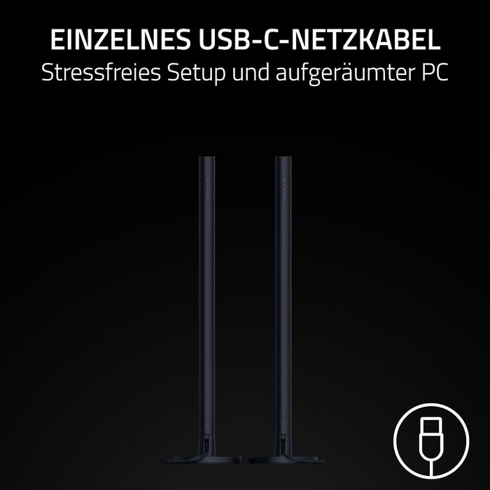 Razer Aether Light Bars - RGB лампа для монітора з підсвічуванням, сенсорним керуванням та регулюванням кольору та яскравості, чорний