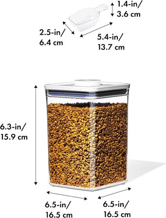 Контейнер OXO Good Grips Pet POP 4.2 л з лопаткою | Для корму собак та котів | Герметичний, BPA-free