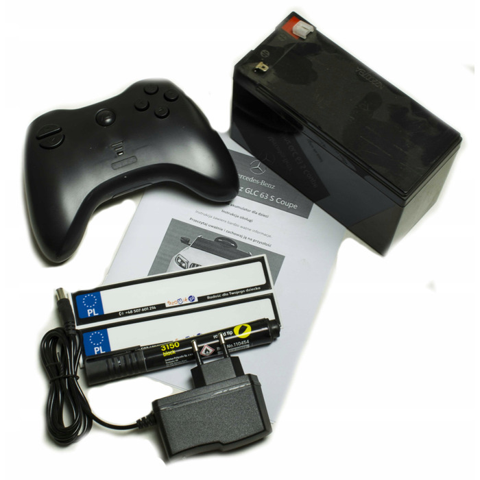 Дитячий електромобіль Mercedes GLC 63S 4x4 з пультом керування, м'якими колесами EVA, шкіряним сидінням та USB