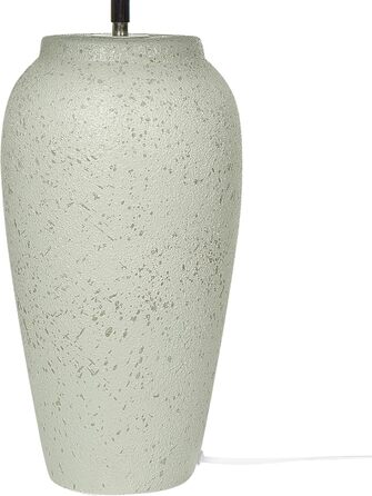 Настільна лампа Beliani з керамічним цоколем у формі вази, білий абажур, регульований вимикач