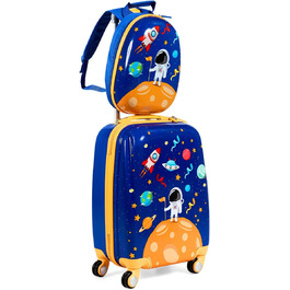 Дитяча валіза DREAMADE 18" з рюкзаком 12" синя