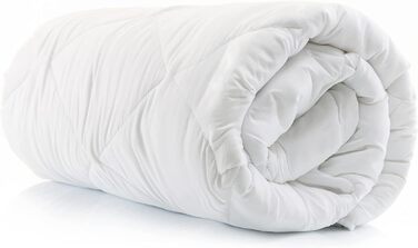 Ковдра BEDSURE 135x200 см - чотирисезонна, стегане покриття, сертифікат Oeko-Tex, білий колір, для алергіків, 300 GSM