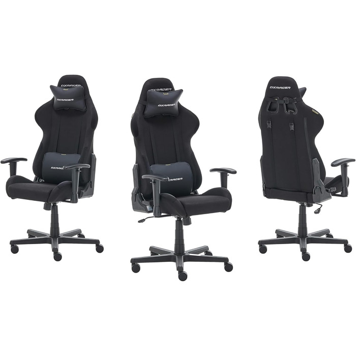 Ігрове крісло DXRacer FORMULA 2.2 FD01 - чорне, регульоване, ергономічне для офісу та дому