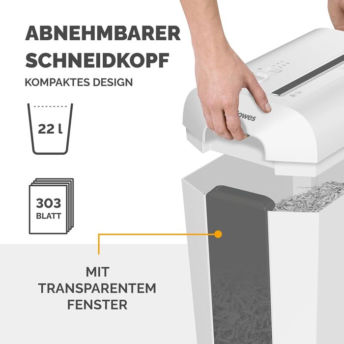 Fellowes шредер для паперу Powershred LX70: безпечний партиковий різак, 18л кошик, 4x40мм, для офісу та дому