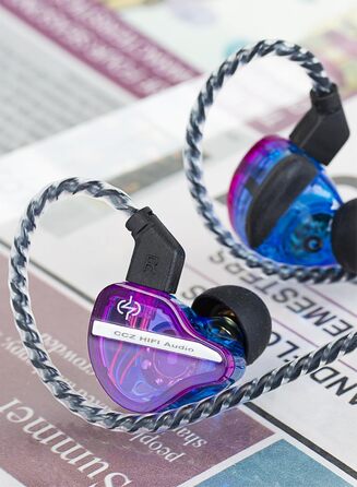 Внутрішньоканальний монітор keephifi CCZ DC01 Pro, 1DD Bass HiFi IEM, V-подібна форма, знімний 2-контактний кабель Z-OFC, фіолетовий