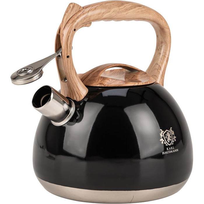 Чайник Karl Hausmann Induktion 3L з автоматичним свистком - нержавіюча сталь, підходить для всіх плит