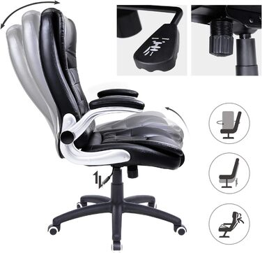 Крісло для керівника з оббивкою зі штучної шкіри за замовчуванням