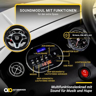 Дитячий електромобіль Mercedes AMG GLA45 з пультом, ліцензійний, білий, електроавто для дітей від 3 років