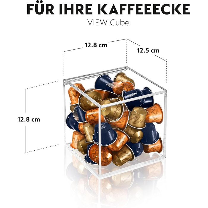 Контейнер для капсул Nespresso VIEW Cube - стильна та зручна організація капсул кави (50 шт.)