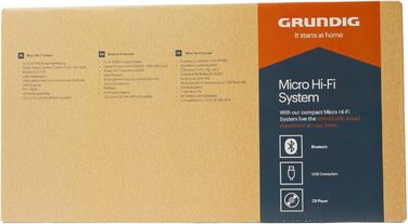 Мікросистема Grundig CMS 1050 DAB BT, CD/MP3, USB, 30 Вт RMS, чорний/сріблястий