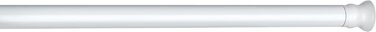 Телескопічна душова штанга WENKO, висувна душова шторка для затиску без свердління та без залишків, виготовлена з нержавіючого та міцного алюмінію, Ø 2 x (70 -115 см, біла)