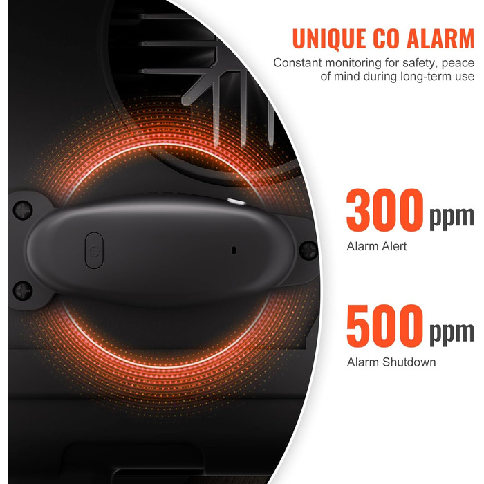 Дизельний обігрівач VEVOR 8 кВт 12/24 В з Bluetooth, пульт, дисплей, CO-датчик, горизонтальний, портативний