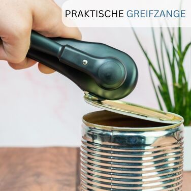 Відкривачка для банок Westmark з пружинним механізмом та плоскогубцями, 17.5 см, нержавіюча сталь/пластик, чорний