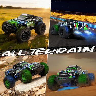 Радіокерований позашляховик BAZADER 1:18 з LED підсвіткою та розпилювачем води, 25 км/год, 2.4 ГГц, зелений - для хлопчиків від 4 років