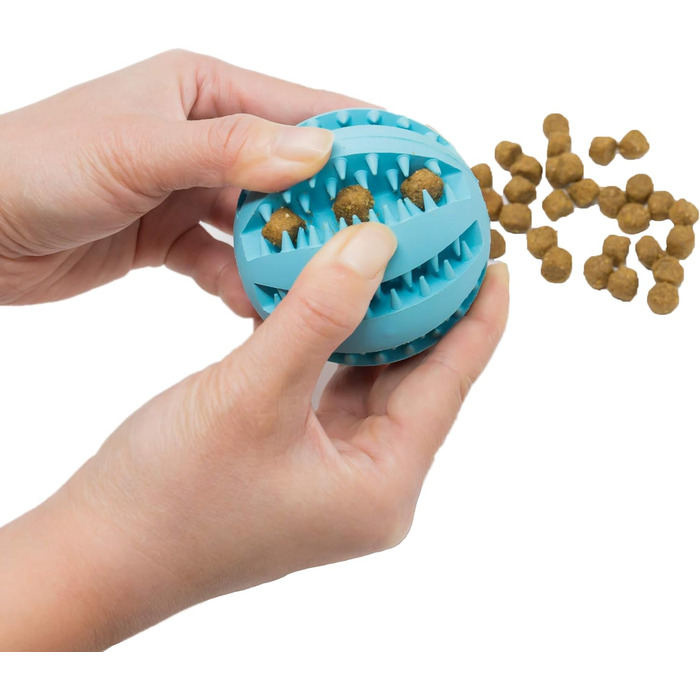 М'ячик для собак Youngever 2 pack 7 см - догляд за зубами, іграшка для собак, натуральний каучук, ласощі, 50 символів