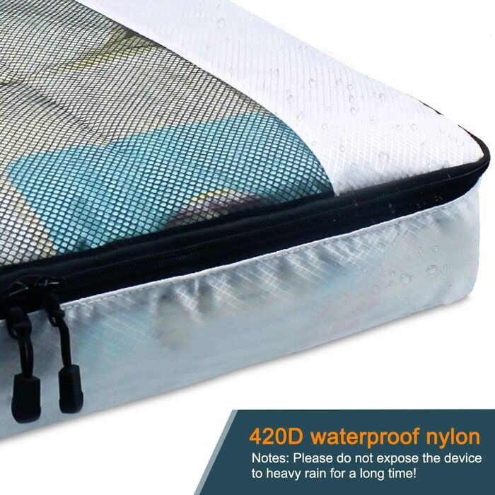 Набір органайзерів для одягу в подорож Netspower, 6 шт, сітчасті сумки для валізи, рюкзака та взуття, зелені