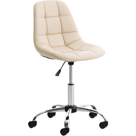 Офісний стілець Emil від CLP: регульована висота, поворотний, з штучною шкірою, колір білий (кремовий)