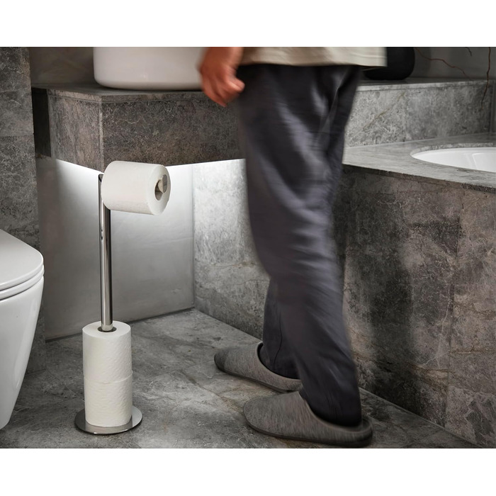 Тримач для туалетного паперу Joseph Joseph EasyStore Luxe з кришкою, нержавіюча сталь, на 3 рулони
