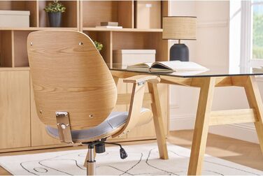 Офісне крісло Miliboo Yorke з світло-сірого матеріалу