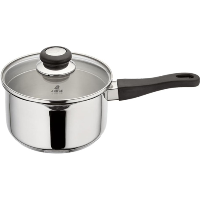 Набір каструль Judge Vista з нержавіючої сталі, 16/18/20 см, з кришкою-ситом та антипригарним покриттям, для індукційних плит, придатний для духовки