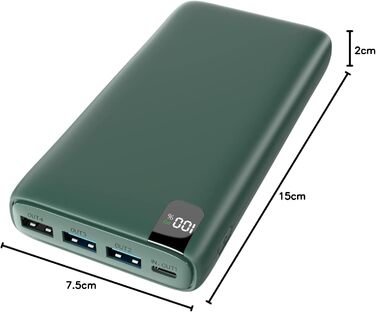 МАг 22,5 Вт USB-C PD з РК-дисплеєм, сумісний зі смартфоном і планшетом, 26800